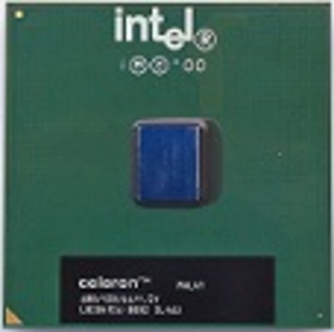 El Intel Celeron, microprocesador de bajo costo de Intel.