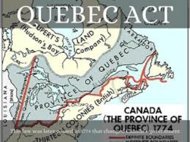 Coercive/Intolerable Acts: Quebec Act