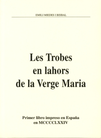 Primera obra impresa en España