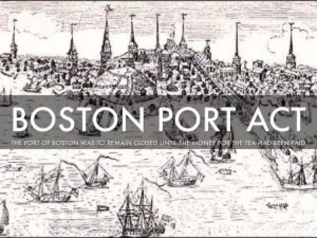 The Boston Port Act (March 31, 1774)