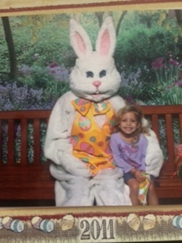 I'm with the Easter Bunny! I'm a big girl now !!! No Tears :)