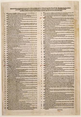 Publication of the Ninety-Five Theses