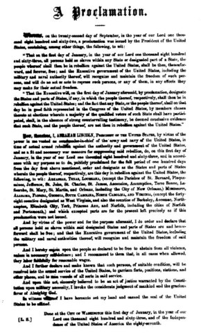 Emancipation Proclamation