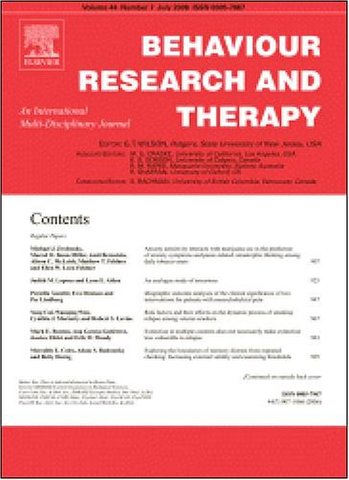 “Behavior Research and Therapy”