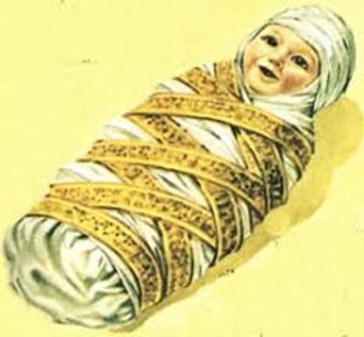 "Swaddling" o amarrado de niños