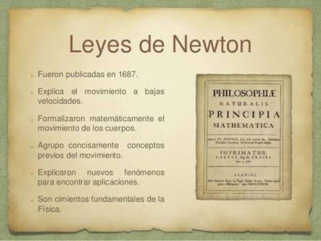 Publicación de las leyes de Newton