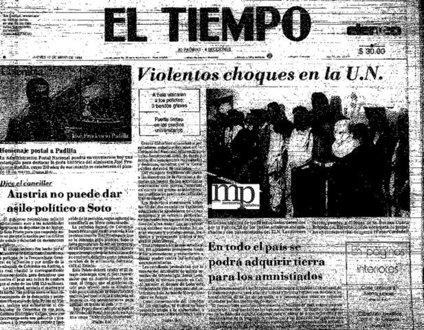 Toma de la Universidad Nacional/ Nace una hermosa Niña