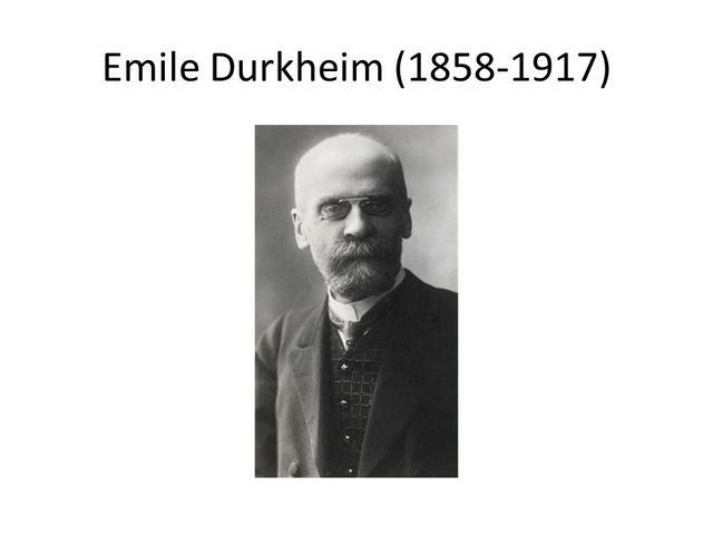 Emile Durkheim (1858-1917)