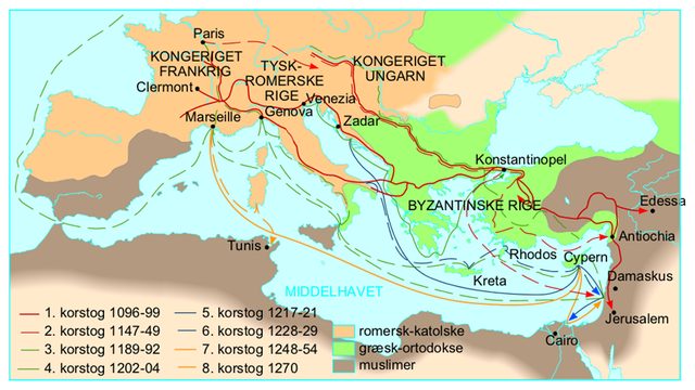 Det fjerde korstog bliver brugt af Venedig.