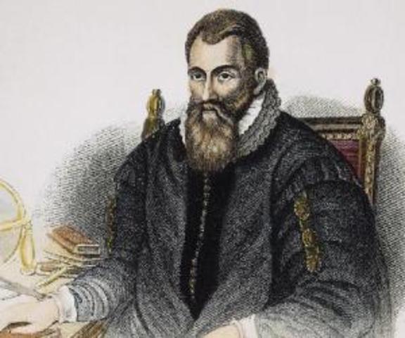 John Napier (1550-1617), inventa los logaritmos y publica su tabla de logaritmos en 1614.