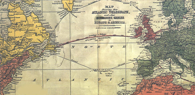 First transatlantic cable for telegraph communication