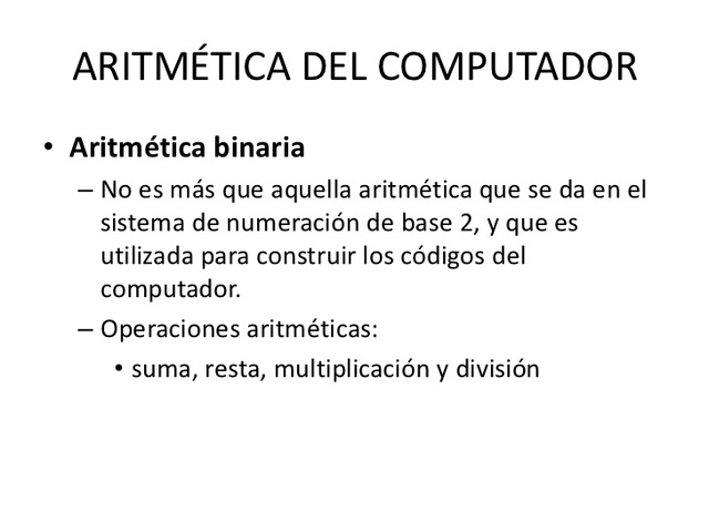 aritmética binaria