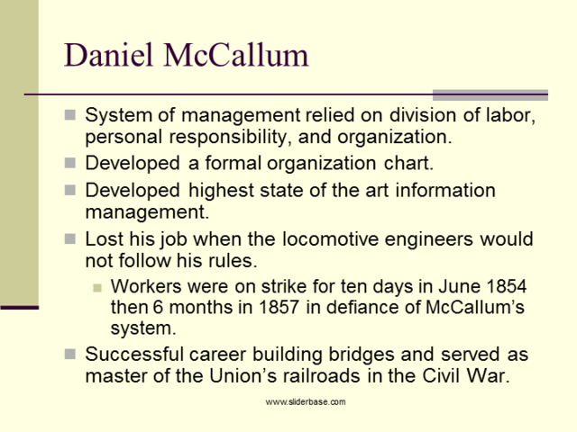 Daniel McCallum (1815 – 1878)