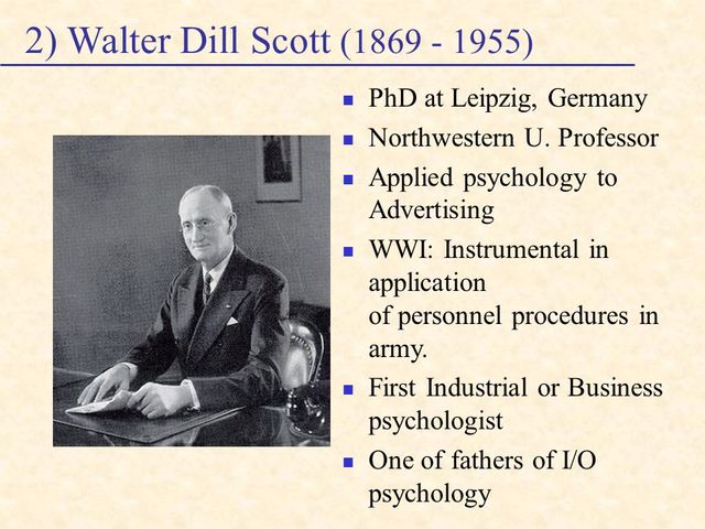 Walter Dill Scott (1869 – 1955)