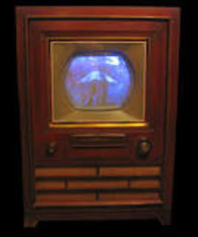 First colored screen on television set