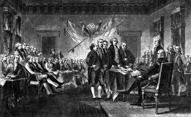 Congress debates and revises the Declaration of Independence