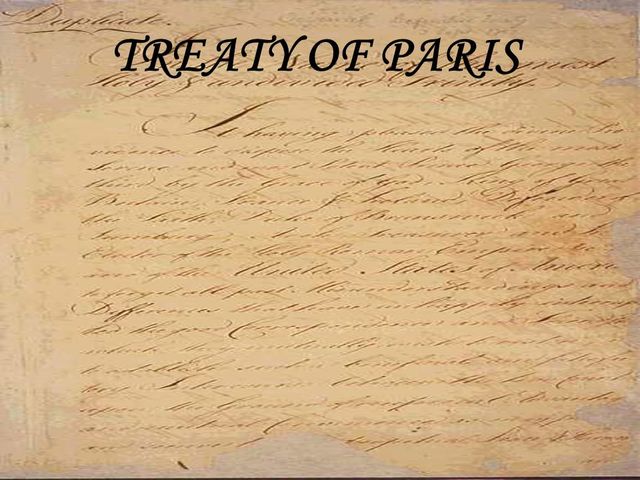 The United States and Great Britain sign the Treaty of Paris