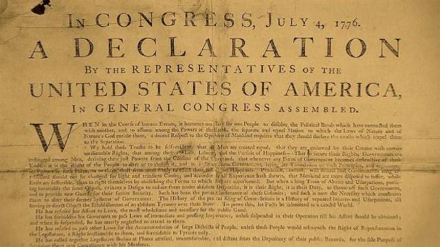The Declaration of independence