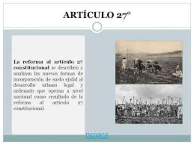 REFORMA DEL ARTICULO 27