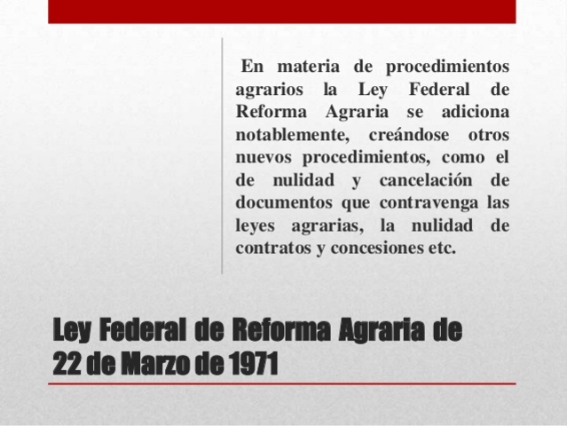 Ley Federal de Reforma Agraria