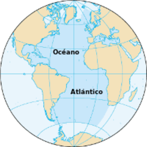 Se forma el océano atlántico debido a que las placas de América de norte y Eurasia se alejan una de la otra