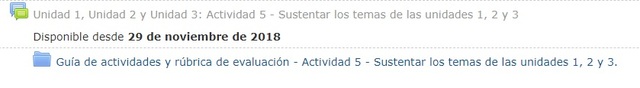 Unidades 1, 2 y 3. Sustentación