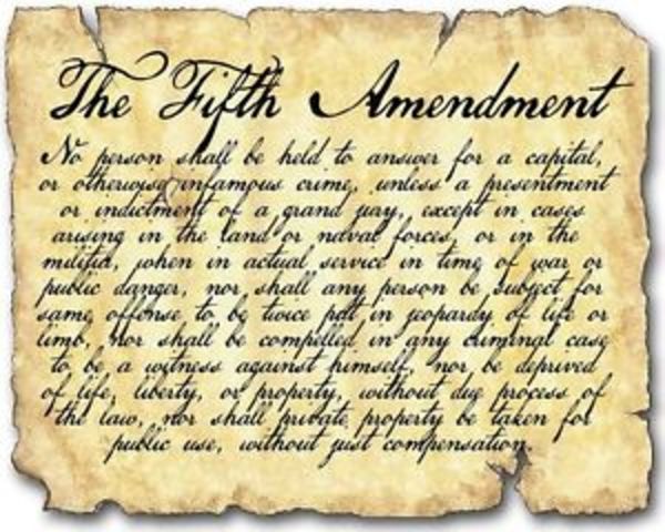 Fifth amendment