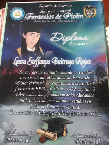 Mi graduacion de 5 de primaria