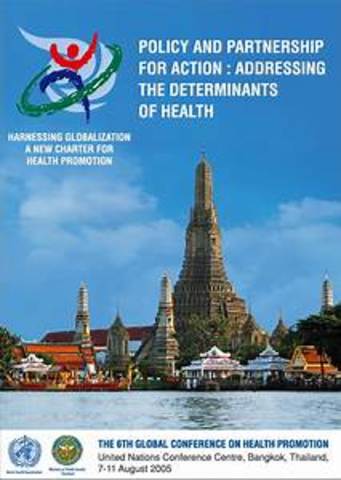Sexta conferencia: Carta de Bangkok  Para la promoción de la salud en un mundo globalizado.