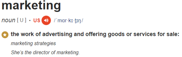Primer uso de la palabra Marketing
