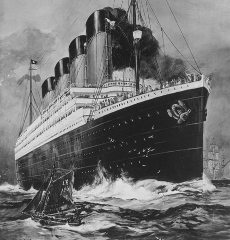 Hundimiento del Titanic.