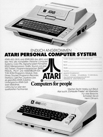 Atari presenta sus computadoras modelo 400 y 800