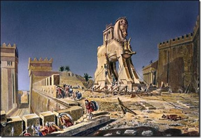 Fin de la guerra de Troya.