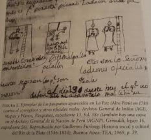 A mediados de Julio aparecieron los pasquines