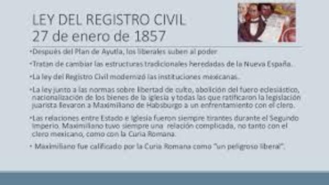 Ley Orgánica del Registro del Estado Civil.