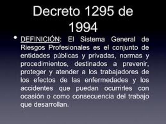 DECRETO 1295/ 1994