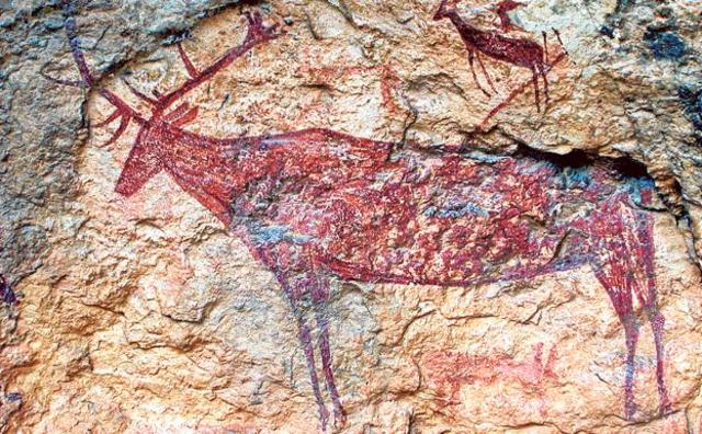 pintura rupestre encontrada en la cueva de la plata