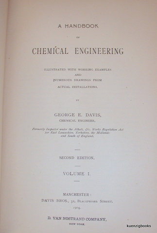 A Handbook of Chemical  Engineering