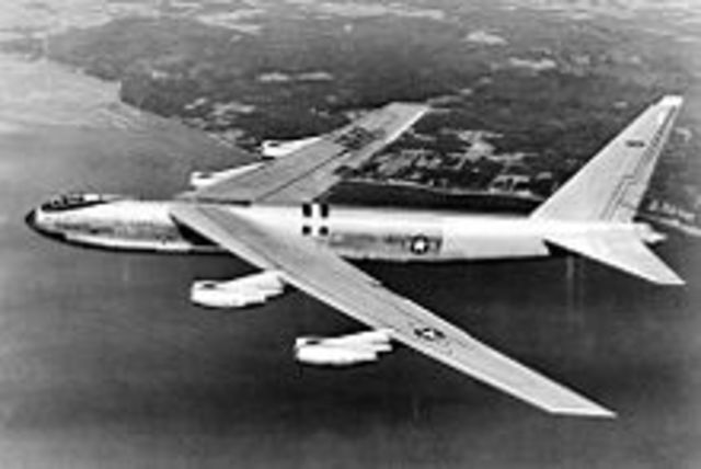 First B-52 prototype test flight was made