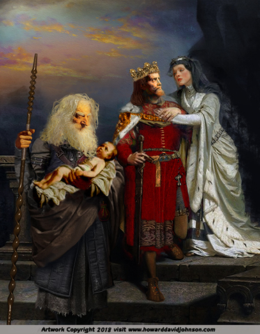 Arthur given away to Merlin