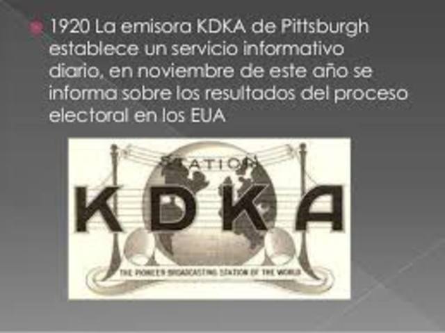 Primer servicio informativo diario en América.