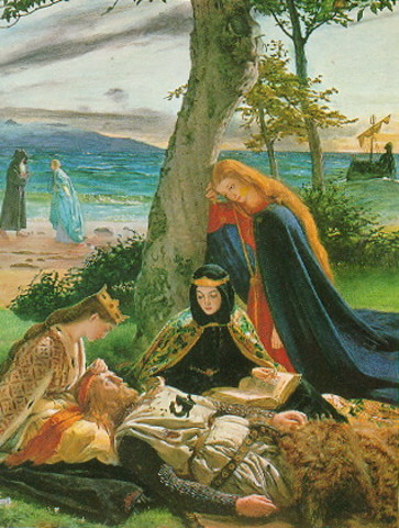 Queen Guinevere mourns King Arthur's Death