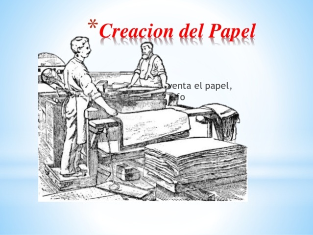 creacion del papel