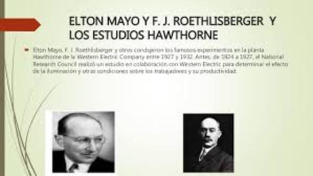 Elton Mayo y F. J. Roethlisberge Ciencias del Comportamiento