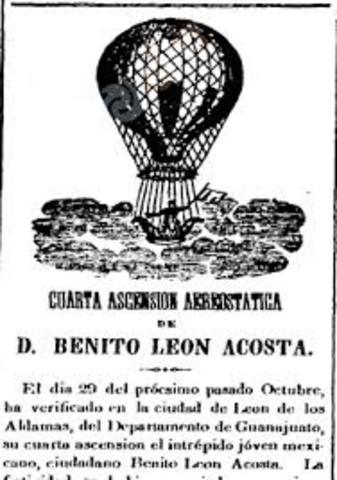 1er Vuelo de un Aeronauta Mexicano