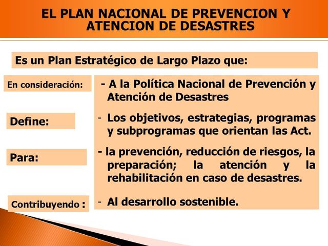 Elaboración de planes de prevención y atención.