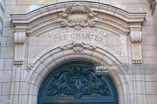 Aparece el Primer programa de entrenamiento formal de catalogación en la Ecole des Chartes en Francia