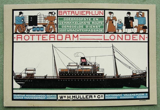 Un nuevo lenguaje de la forma: Van der Leck, cartel de la línea Batavier.