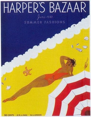 El movimiento moderno en EE.UU: Erté, portadas de Harper’s Bazaar.
