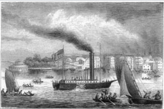 PRIMERA MAQUINA DE VAPOR A BARCO DE VAPOR